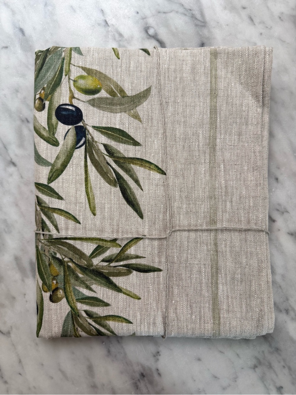 Art on Linen 18โ x 90โ Handmade in Lithuania Olive BranchTable Runner NWT
